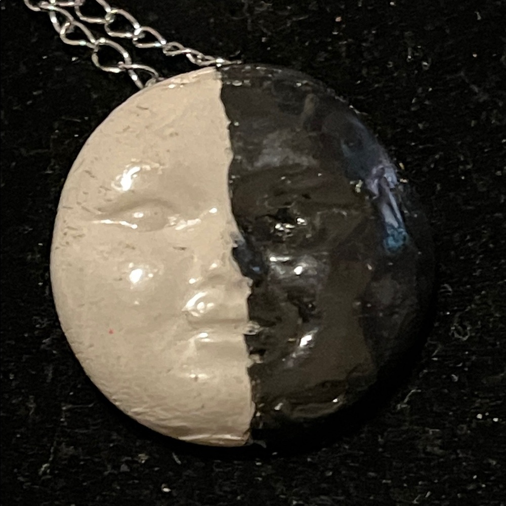 Black and White Pendant Necklace